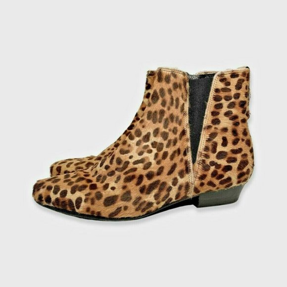 Isabel Marant Etoile Pony Hair Booties 39 Leapord Booties Size 9 US Worn Once - Picture 2 of 2